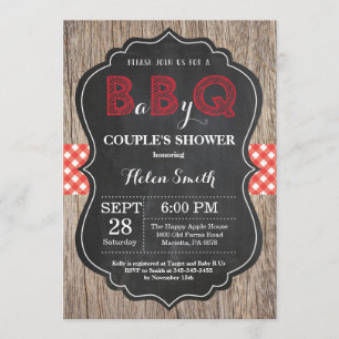 BBQ Baby shower Invitation Bébé Q Jardin Bash