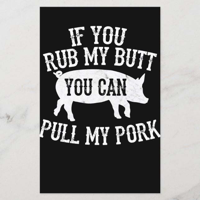 BBQ | BBQ Rub My Butt Pull My Pork Smok Grilling (Devant)
