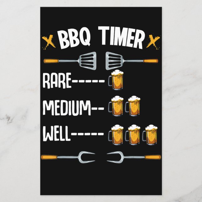 BBQ | BBQ Timer Rare Moyen Bien Boisson Bière (Devant)