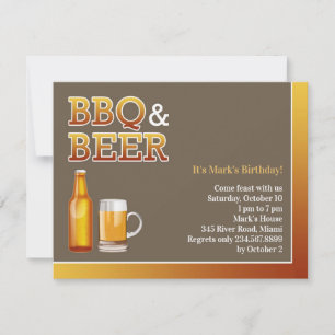 BBQ & Bière Anniversaire Appartement Invitation