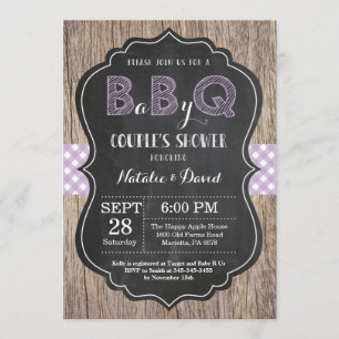 BBQ Couples Invitation douche Bébé Q Jardin Girl