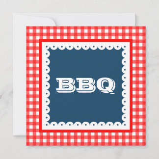 BBQ d'été Barbecue En vichy fêtes Invitations