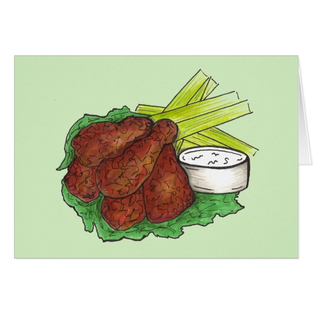 BBQ épicé Buffalo poulet ailes New York Bar Nourri (Devant horizontal)