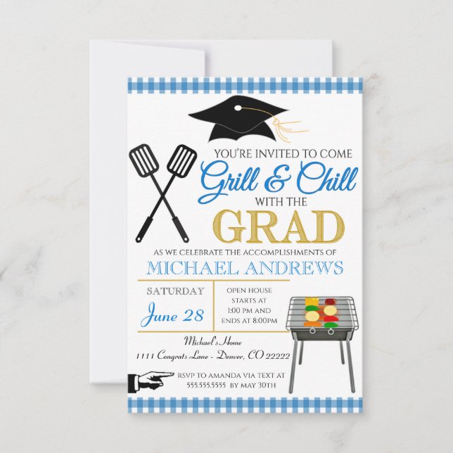 BBQ Graduation Invitation (Devant)