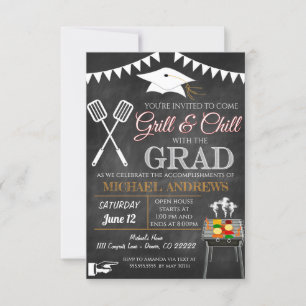 BBQ Graduation Invitation