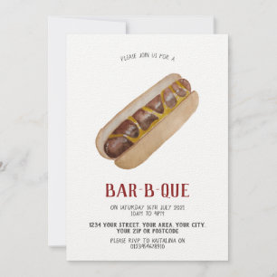 BBQ invitation hot dog