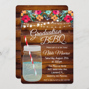 BBQ Mason Jar Invitation