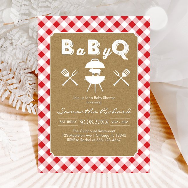 BBQ Party Baby Shower Invitation (Créateur téléchargé)