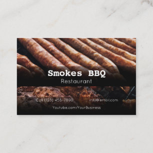 BBQ Restaurant Grill Smoke Company Carte de visite