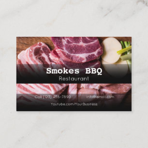 BBQ Restaurant Grill Smoke Company Carte de visite