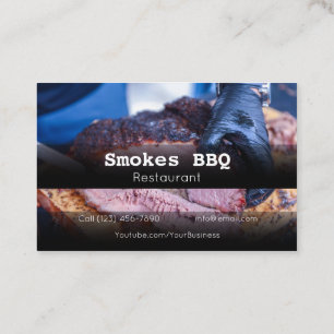 BBQ Restaurant Grill Smoke Company Carte de visite