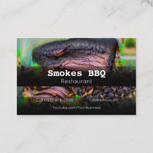 BBQ Restaurant Grill Smoke Company Carte de visite