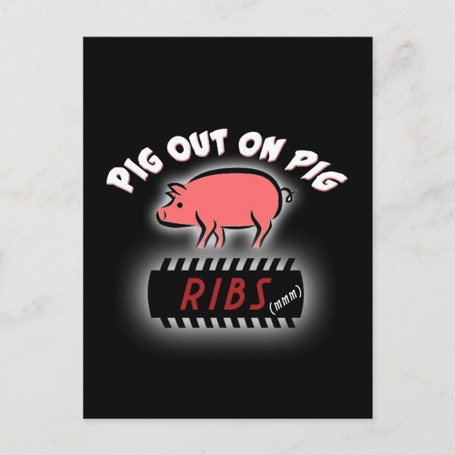 BBQ Ribs invitation carte postale (Devant)