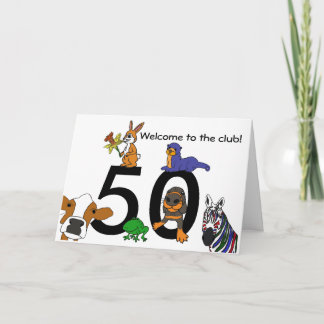 BC- Carte d'anniversaire 50e mignonne