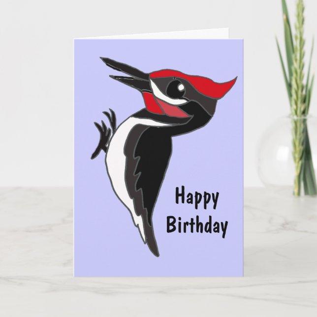BC- Drôle Cartoon Woodpecker Carte d'anniversaire (Devant)
