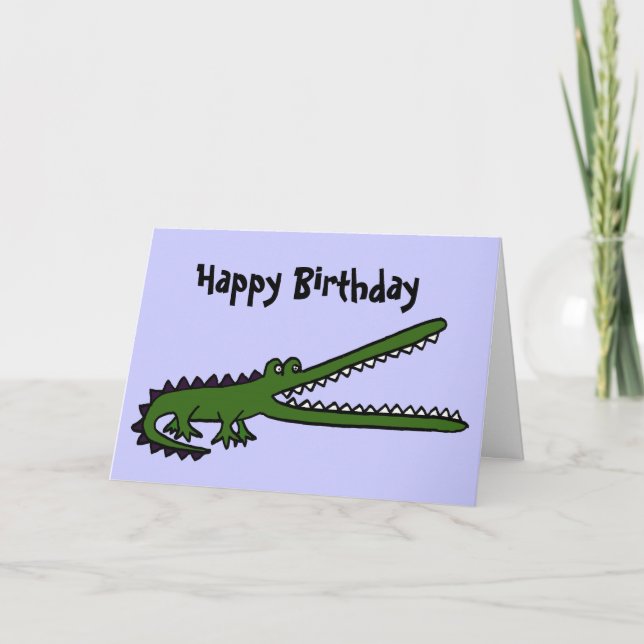 BC- Funny Crocodile carte d'anniversaire (Devant)