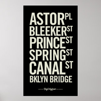 BCL Modern Subway Signs Posters
