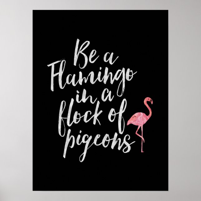 Be A Flamant rose - Inspiration Poster (Devant)