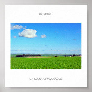 Be Green Vineyard Field Nature Paysage Poster