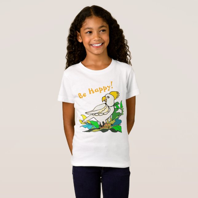 Be Happy cockatoo T-Shirt (Devant entier)