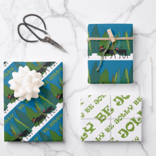 Be Jolly Wrapping Papier plat Jeu de 3