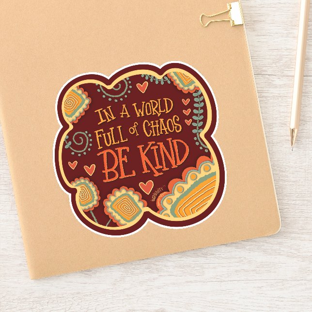 Be Kind Citation Moderne tendance Sticker d'Inspir (Carnet)