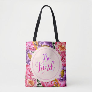 Be Kind Pink Peony Sac fourre-tout
