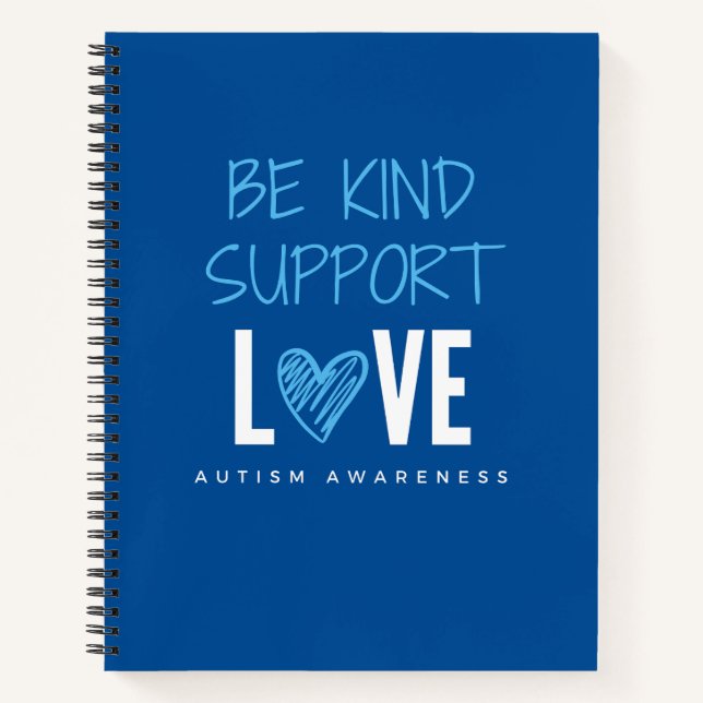 be kind.support.love.autisme Carnet & Journaux (Devant)