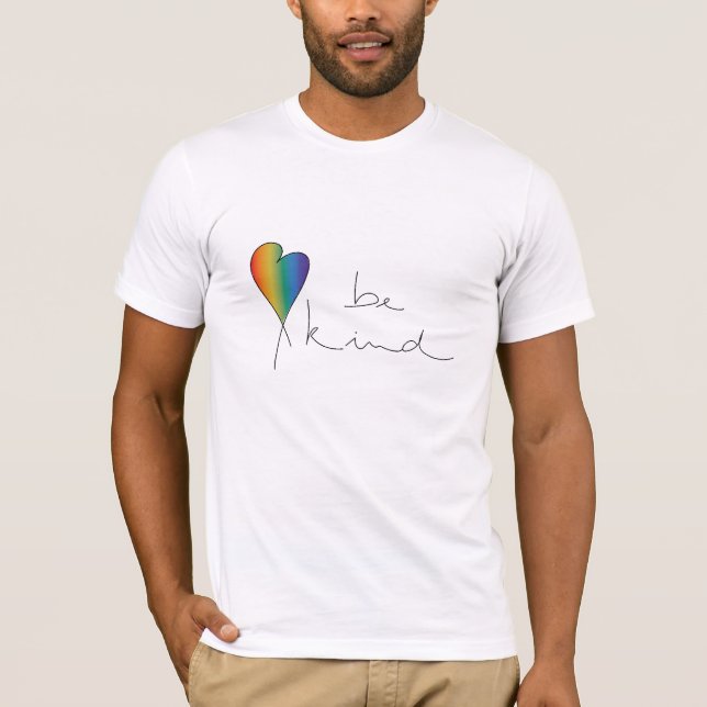 Be Kind Tee, Kindness, Love, Arc-en-ciel, T-shirt (Devant)