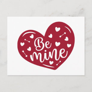 Be mine Heart Cute valentine love carte postale