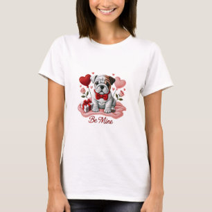 Be Mine Valentine English Bulldog T-shirt