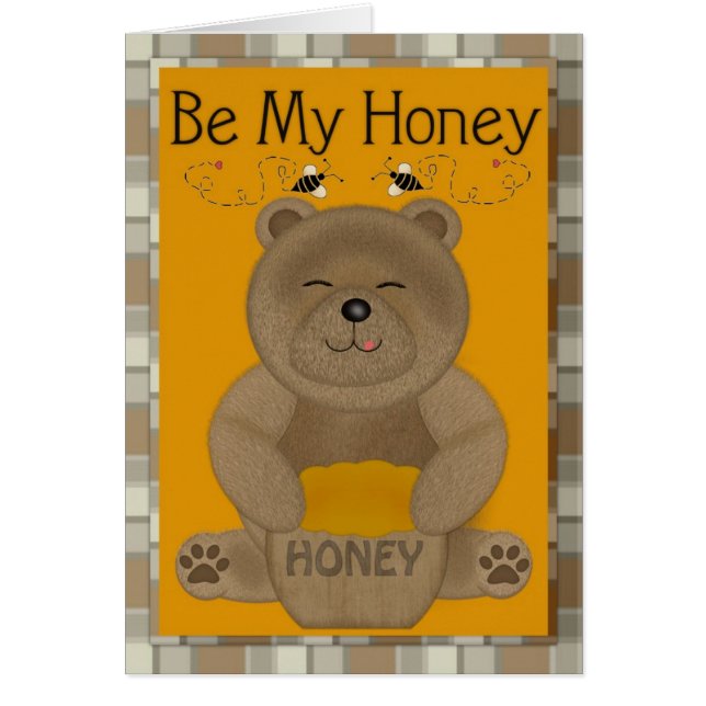 Be My Honey Boy Valentine's Day Greeting Card (Devant)