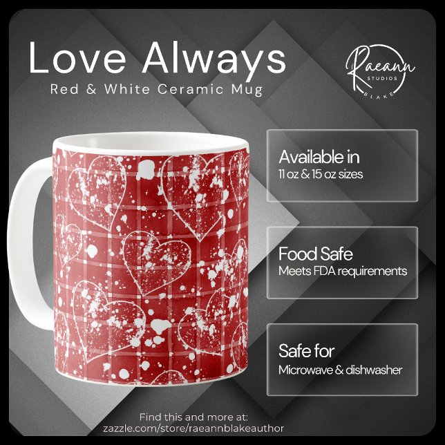 Be My Valentine Red & White Ceramic Mug (Créateur téléchargé)