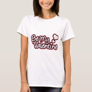 "Be My Valentine" t-shirt femme noir rouge