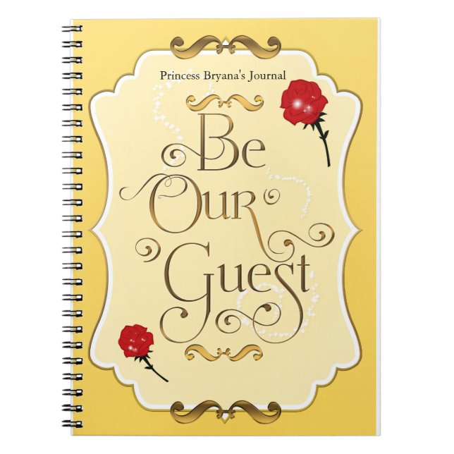 Be Our Guest Red Rose Princess Cahier Journal (Devant)