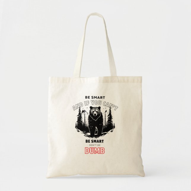Be Smart - Sac fourre-tout de camping Ours (Devant)
