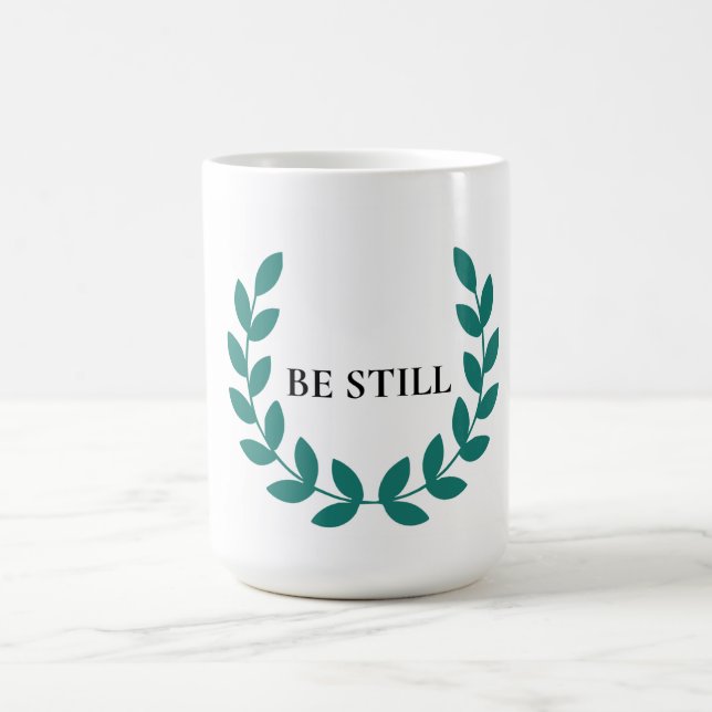 Be Still Minimalist Christian Inspirational Mug (Centre)