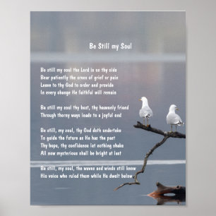 Be Still My Soul Church Christian Hymn Poster