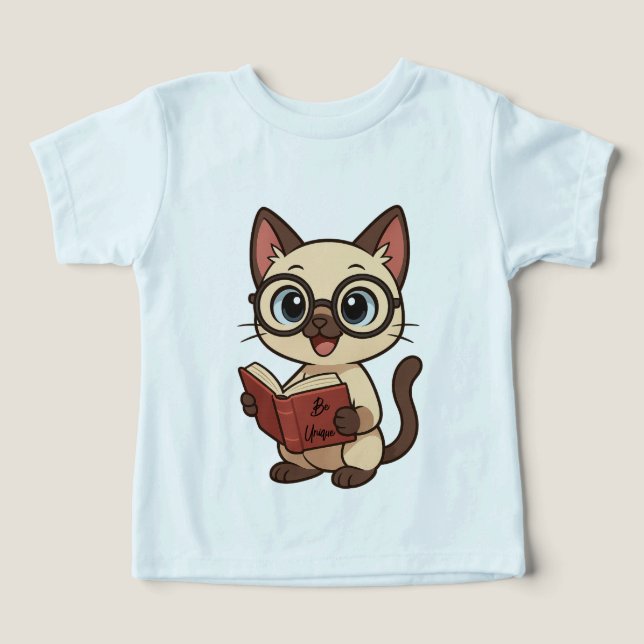 Be Unique - Cute cat T-shirtfor Kids (Design Recto)