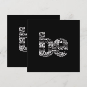 Be Word Art Card - Motivational Grey Card