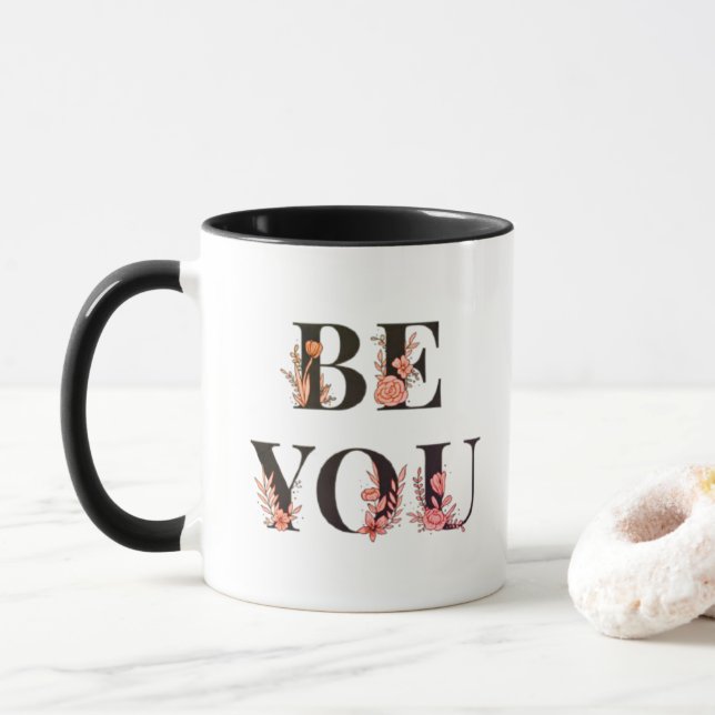 Be You - Mug Floral Retro (Avec donut)