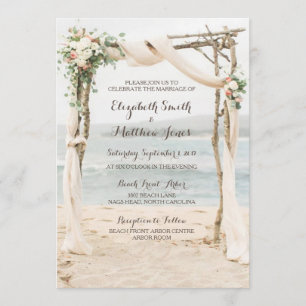 Beach Arbor Faire-part de mariage