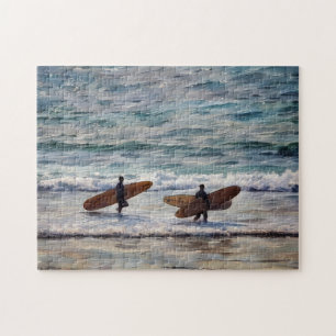 Beach Art Surf Surfer Ocean Puzzle