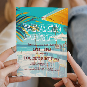 Beach Bar et Beach Party Invitation