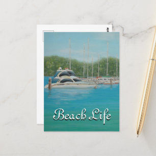 Beach Blue Water & Boats Australie Carte postale