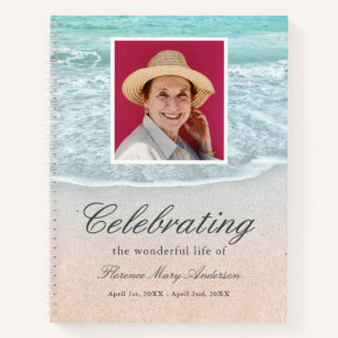 Beach Celebration of Life Photo Funeral Livre d'or