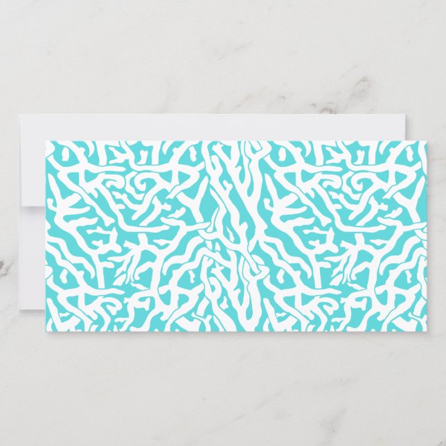 Beach Coral Reef Motif Nautique Blanc Bleu (Devant)