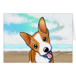 Beach Corgi Puppy