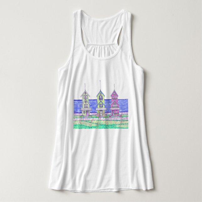 Beach Cottage Trio Flowy Débardeur (Design devant)