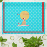 Beach Days Golden Christmas Aqua Serviette de cuis<br><div class="desc">Ces Golden Retrievers s'amusent à la plage le jour de Noël sur cette serviette de cuisine est sûr d'apporter des sourires aux amoureux de les chiens ce Noël. Magasinez la ligne avec Naptown Tails!</div>